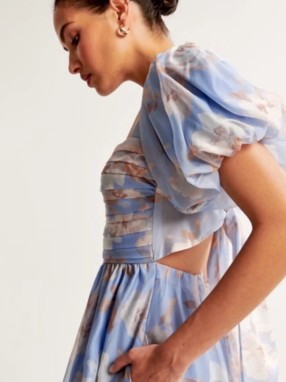 Abercrombie & Fitch Blue Floral Maxi Dress